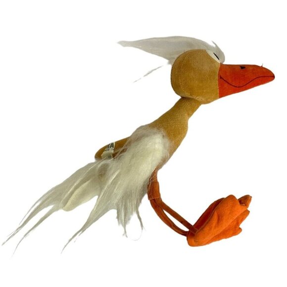 Kamar Beep Beep Roadrunner Bird Plush Gold Wired Legs Vintage 1969 Japan - Picture 4 of 10
